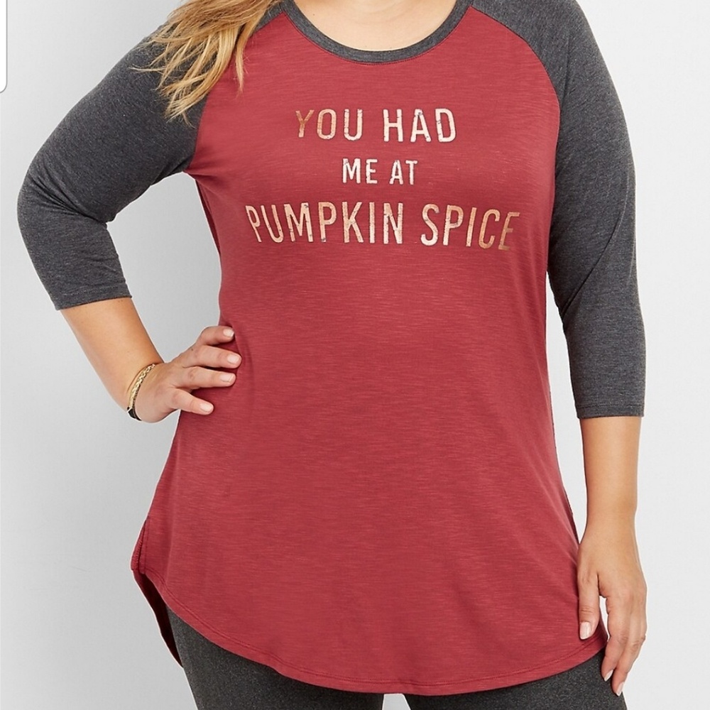 Maurices Plus Size Baseball Tunic Tee Size 4